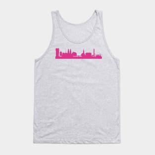 Zurich skyline pink Tank Top